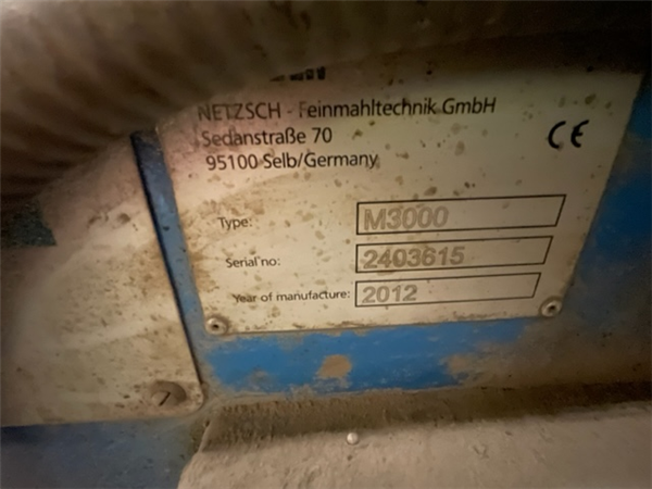 Netzsch M3000 Isamill Regrind Mill)